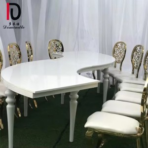 Factory design MDF top dining table stainless steel wedding banquet table