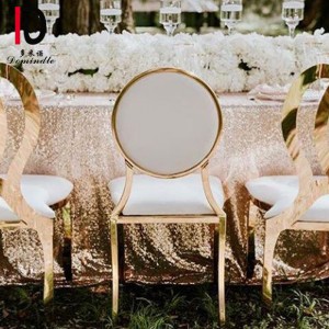 Laval gold stainless steel wedding chair