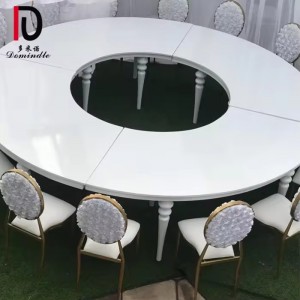 Factory design MDF top dining table stainless steel wedding banquet table