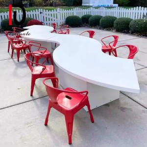 party tables and chairs kids white 2.4 meter diameter acrylic round table serpentine kids table