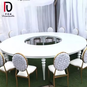 Factory design MDF top dining table stainless steel wedding banquet table